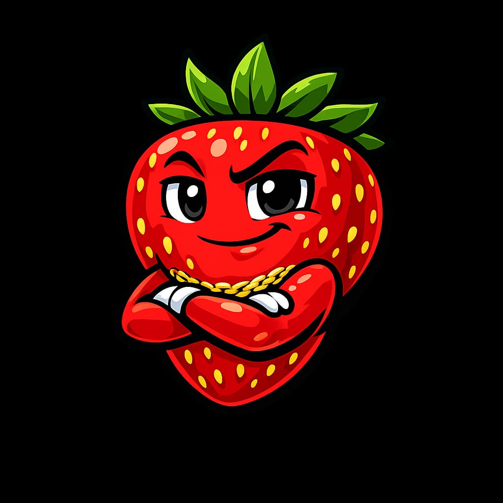 $STRAW strawberry meme coin mascot character
