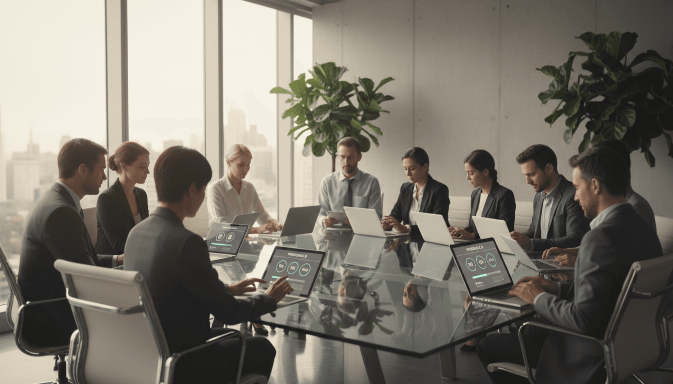 Community members voting on proposals